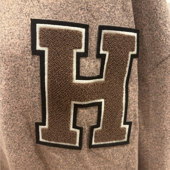 Asos Design Oversize T Shirt In Heavyweight Pink Heather With Chest Badge H Sz L - Picture 3 of 8